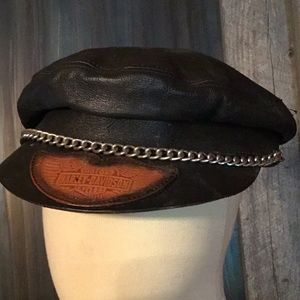 Vintage Harley-Davidson Leather Riding Cap L/XL